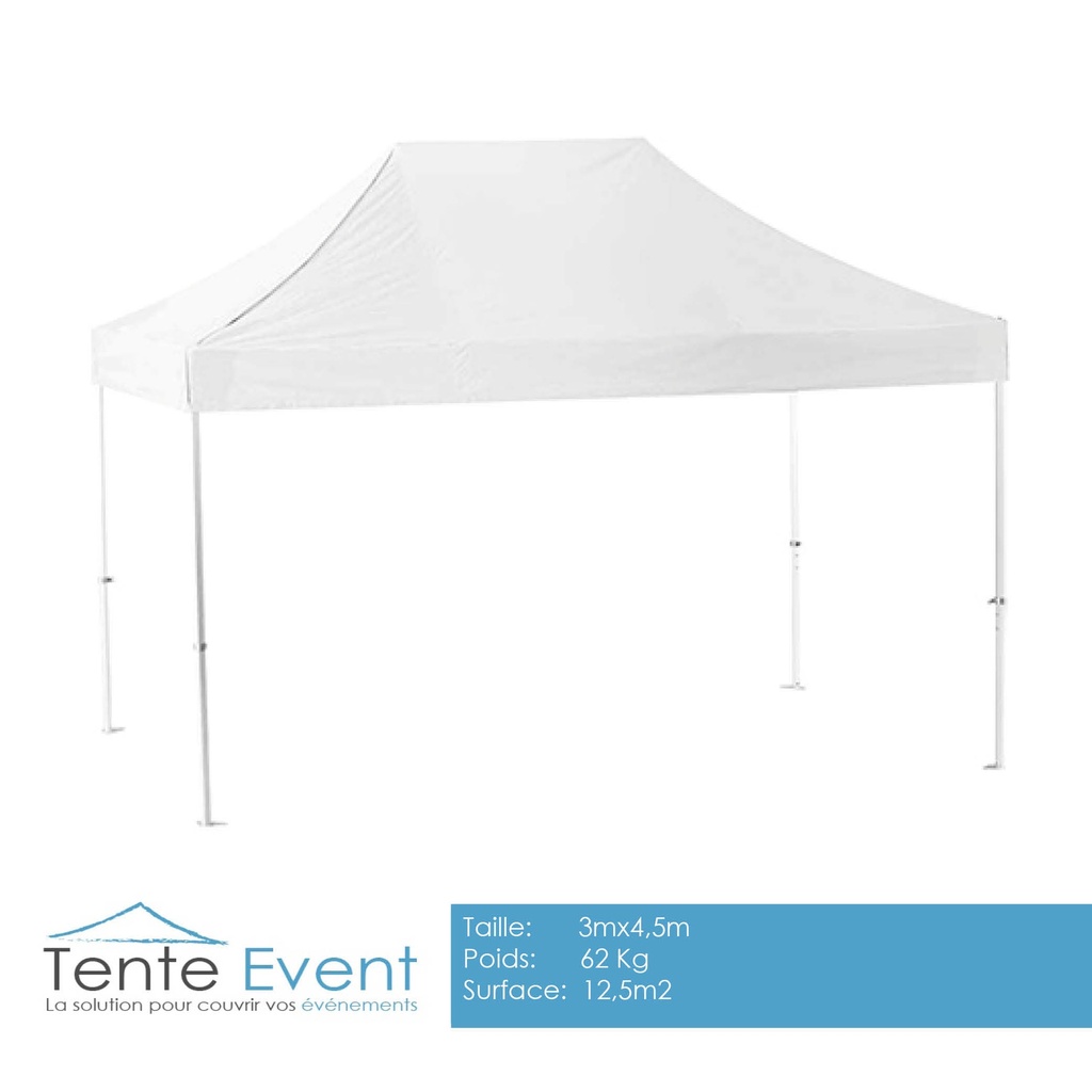 Tente pliable Alu PRO 3mx4,5m