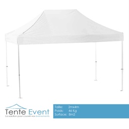 Tente pliable Alu PRO 2mx4m